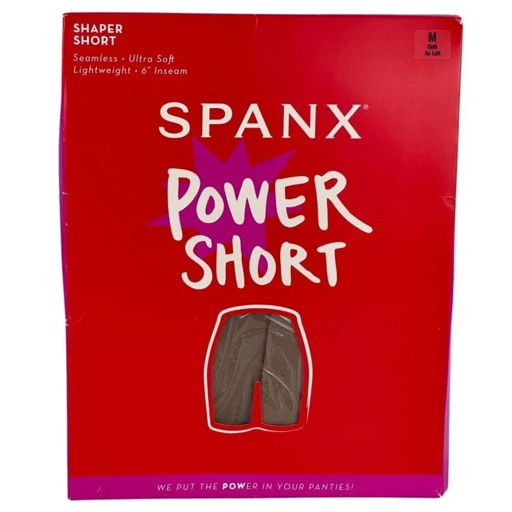 Spanx NEW Power Short MED Cafe Au Lait Shapewear 6